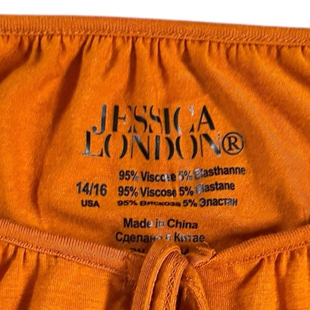 JESSICA LONDON burnt orange 2pc pleated skirt & embroidered shirt set 14/16 XL - Picture 4 of 10